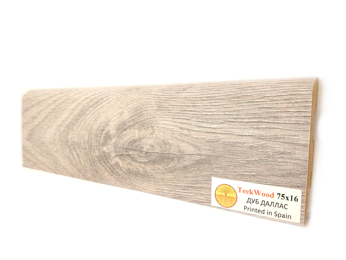 Плинтус МДФ ламинированный TeckWood Дуб Даллас 2150×75×16